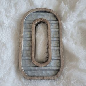 Large Wooden Galvanized letter "O"